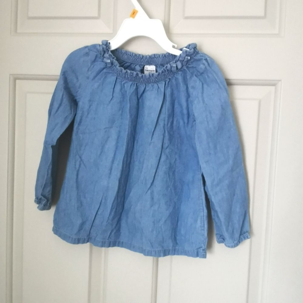 3/$20 Carter's denim blouse 3t